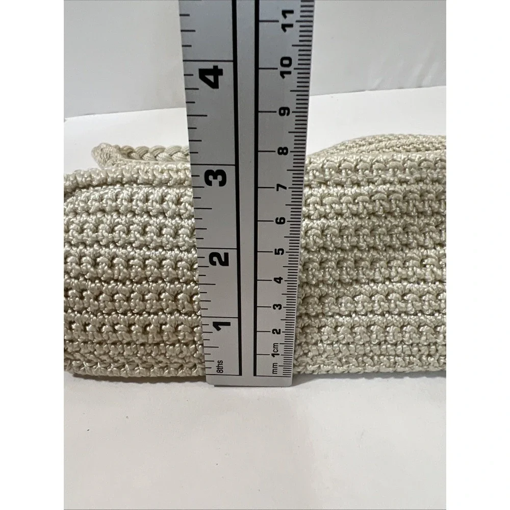 The Sak Original Women's Crochet Hand Bag Cream White with Silver Tag
